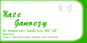 mate ganoczy business card